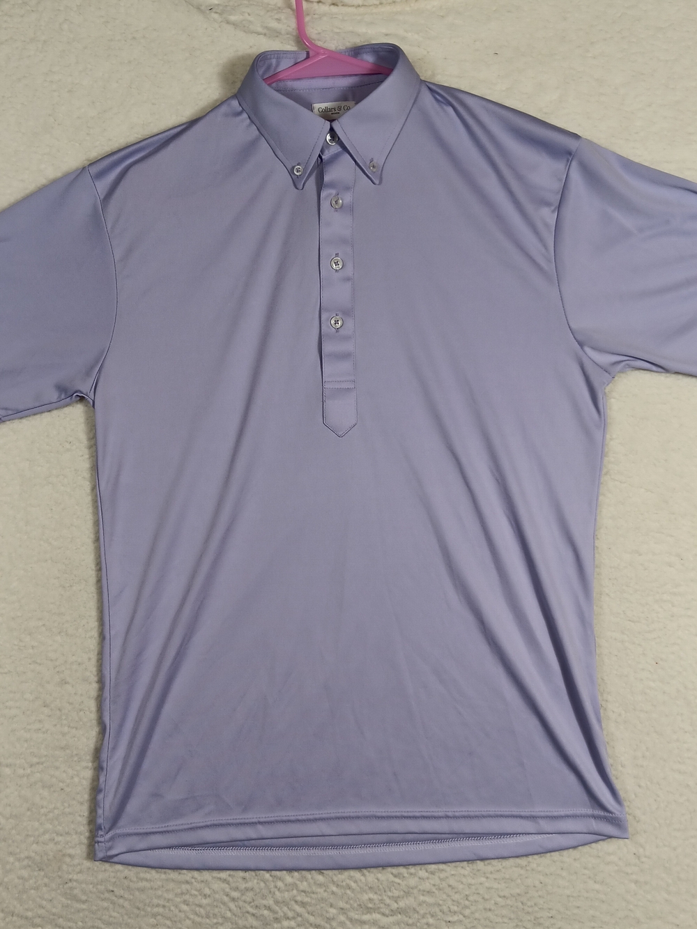 Collars & Co Shirt Mens Medium Purple Performance Polo Office Golf Career